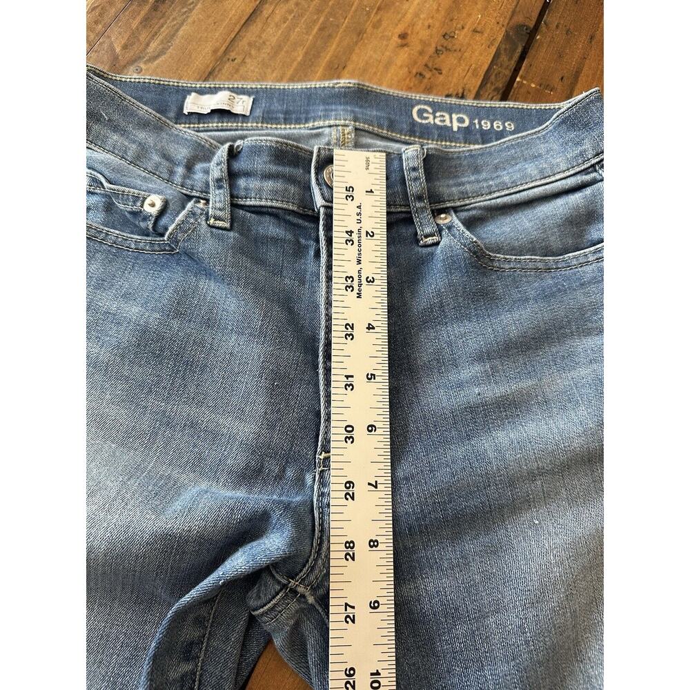 Gap 1969 Vintage True Skinny Mid Rise Raw Hem Women’s Size 27 Jeans Pants - Picture 10 of 16